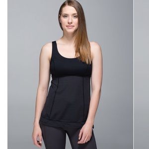 Lululemon Run: Ta Ta Topper Black Tank Top